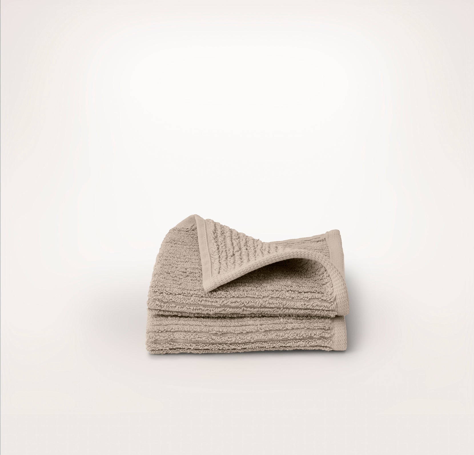 Turkish Ribbed Washcloths (Pair) - Oak