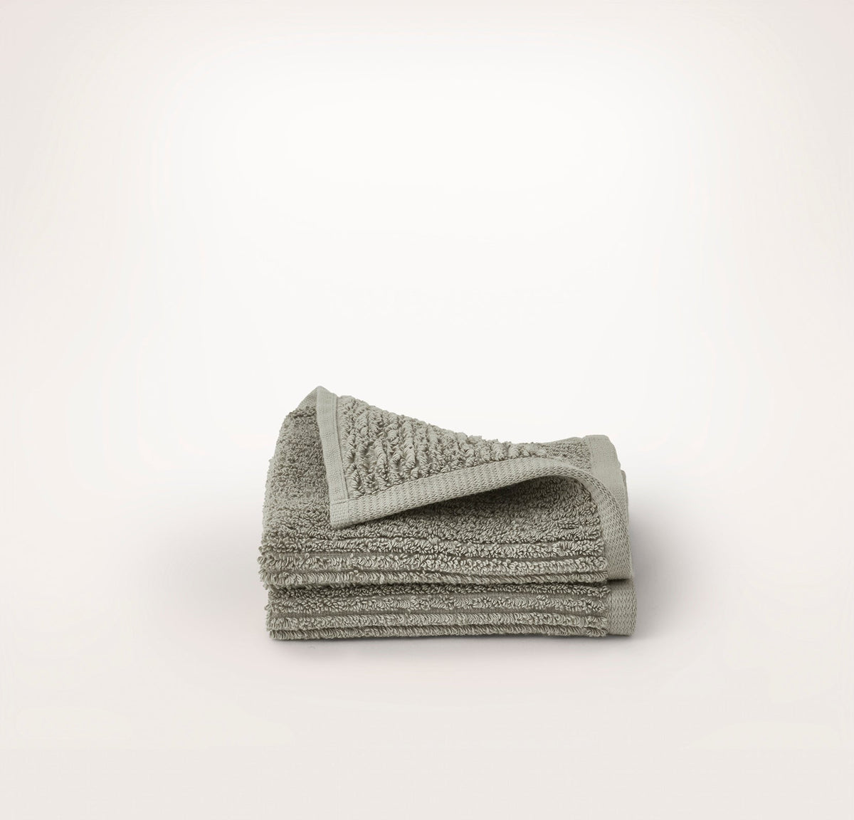 Turkish Ribbed Washcloths (Pair) - Sageleaf