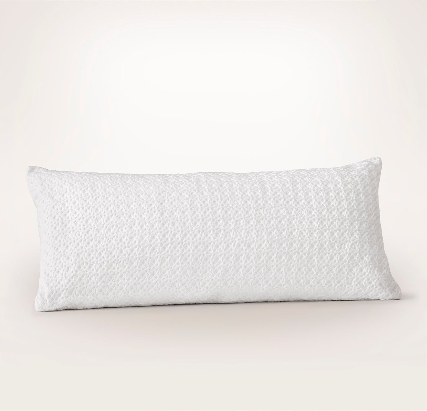 Mosaic Waffle Pillow Cover - White/White